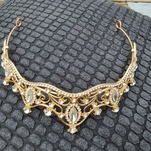 Elegant gold sparkling Tiara